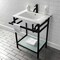 Kingston Brass VPB24187W10 24-Inch Ceramic Console Sink (1-Hole), White/Matte Black VPB24187W10 - alternate 5